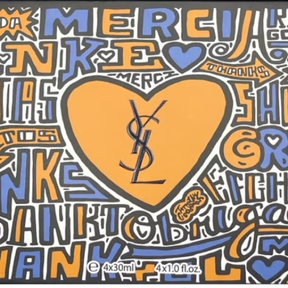 Yves Saint Laurent Orange and Blue Bold Graphic Accessory (empty box only) - Picture 2 of 10